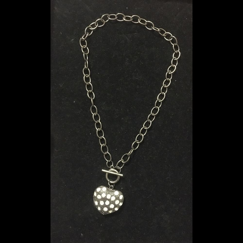 Heart Toggle Necklace Reversible - Picture 3 of 4